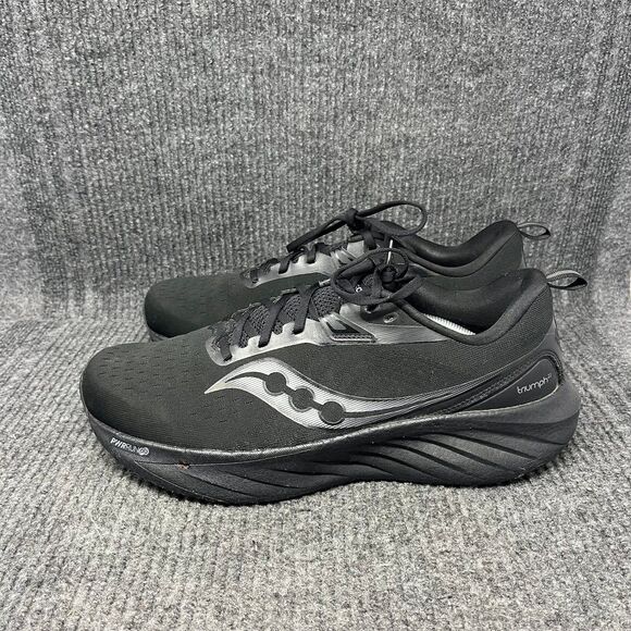 Saucony Triumph 22 Triple Black Athletic Running Shoes Mens Size 12.5 S20964-201 main image 4